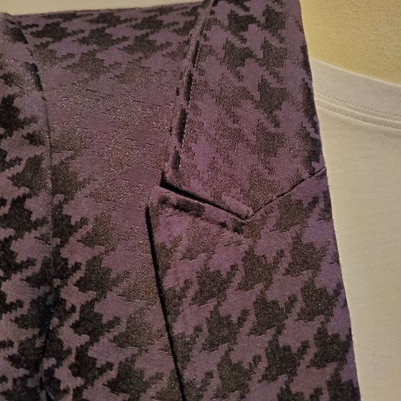 Tommy Hilfiger Women Size 6 relax fit blazer in Navy Houndstooth - Picture 2 of 7